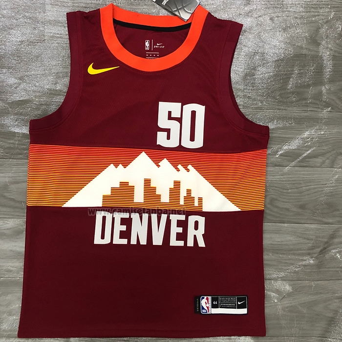 Camiseta Denver Nuggets Aaron Gordon #50 Ciudad 2020-21 Rojo